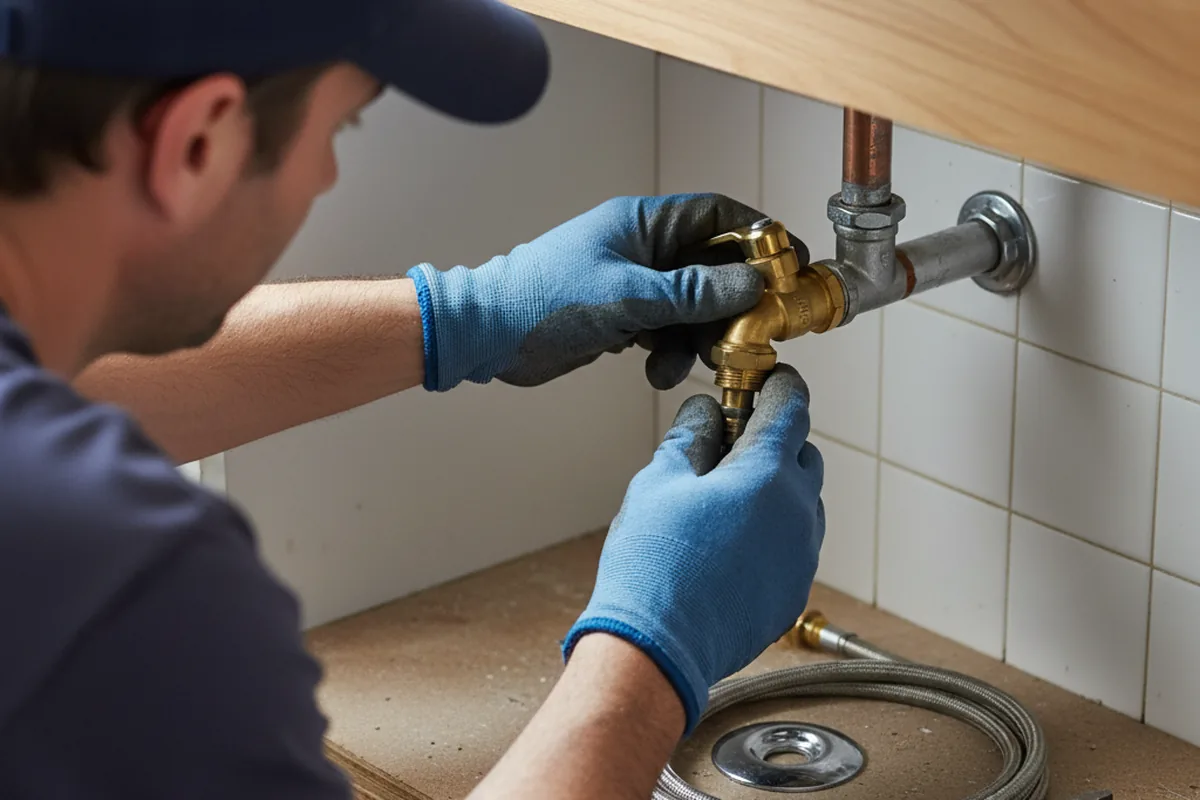 Shutoff valve and fitting work during Emergency Plumbing in High Falls